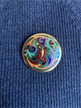 Multicolor Enamel Round Brooch - Tara Dublin